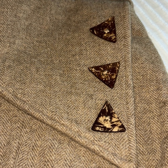 Tan Tweed Herringbone Bag/purse Envelope Fold With Matching Wallet NWOT‎ - Picture 2 of 16